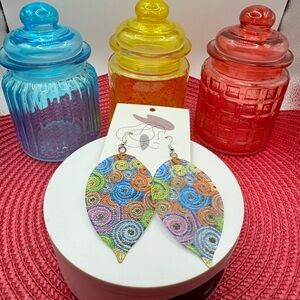 Flexible‎ Acrylic Mesh Multicolored Earrings NEW